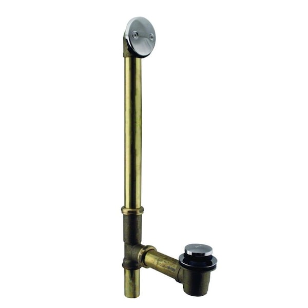 Westbrass Tip Toe Bath Waste - 22" Make-Up, 17 Ga. Tubing in Polished Nickel D326-05 (7931817-05) - main